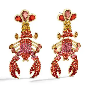 BAUBLEBAR Goldtone Multicolor Stone Pavé Lobster Statement Earrings