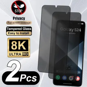 2-Pack Anti-Spy Tempered Glass Screen Protector for Galaxy A Series A73 5G/A53 5G/A71 5G/A70e/A17 5G Series, Privacy Protection Film, Anti-Spy Mobile Phone Film, Anti-Spy Glass Film