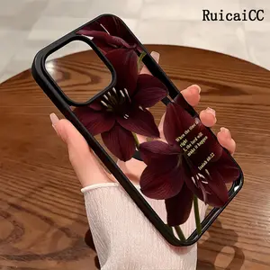 Premium Magnetic Phone Cases for iPhone11/12/13/14/15/16//17/Air/promax/Plus Rich Burgundy Lily y2k cased MagSafe Ready, Anti-Fall, Springtok and Ultra-Thin Design | Perfect for Everyday Use Protector Screen Protector Aesthetic Resistance