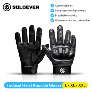 SOLOEVER Tactical Full Finger Breathable Gloves – Touchscreen, Non-Slip, Soft Knuckle Protection, for Motorcycle Riding, Outdoor Sports, Hunting & Training, Perfect for Men & Women