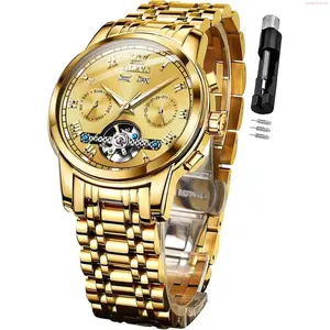 OLEVS Watch OLEVS Automatic Watch for Men Self Winding Mechanical Luxury Business Stainless Steel Multi Calendar Waterproof Luminous Wrist Watches