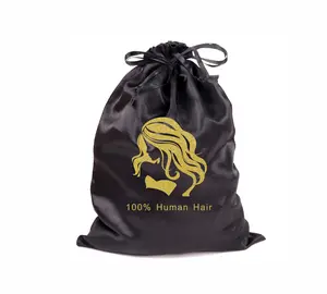 Wig Storage Bags, Large Satin Bags for Wig Organization, Wig Storage, Wig Dust Protection, Suitable for Home and Salon Use