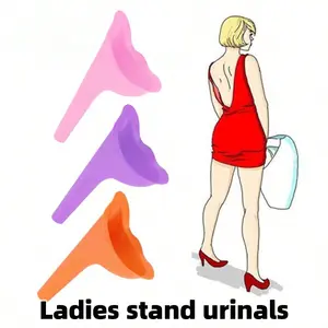 2pcs Women Silicone Urinal, Portable Pee Bottle, Travel Funnel, Camping Outdoor Urination Device,  Car Use (This Product Is Made Of Soft Silicone Material, Please Confirm Your Needs Before Purchasing)
