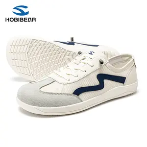 HOBIBEAR minimalist style women's/men's casual shoes without laces. Made of mesh material, with a lightweight design, wide toe area. Can be easily put on and taken off without laces. Fashionable and casual shoe style.
