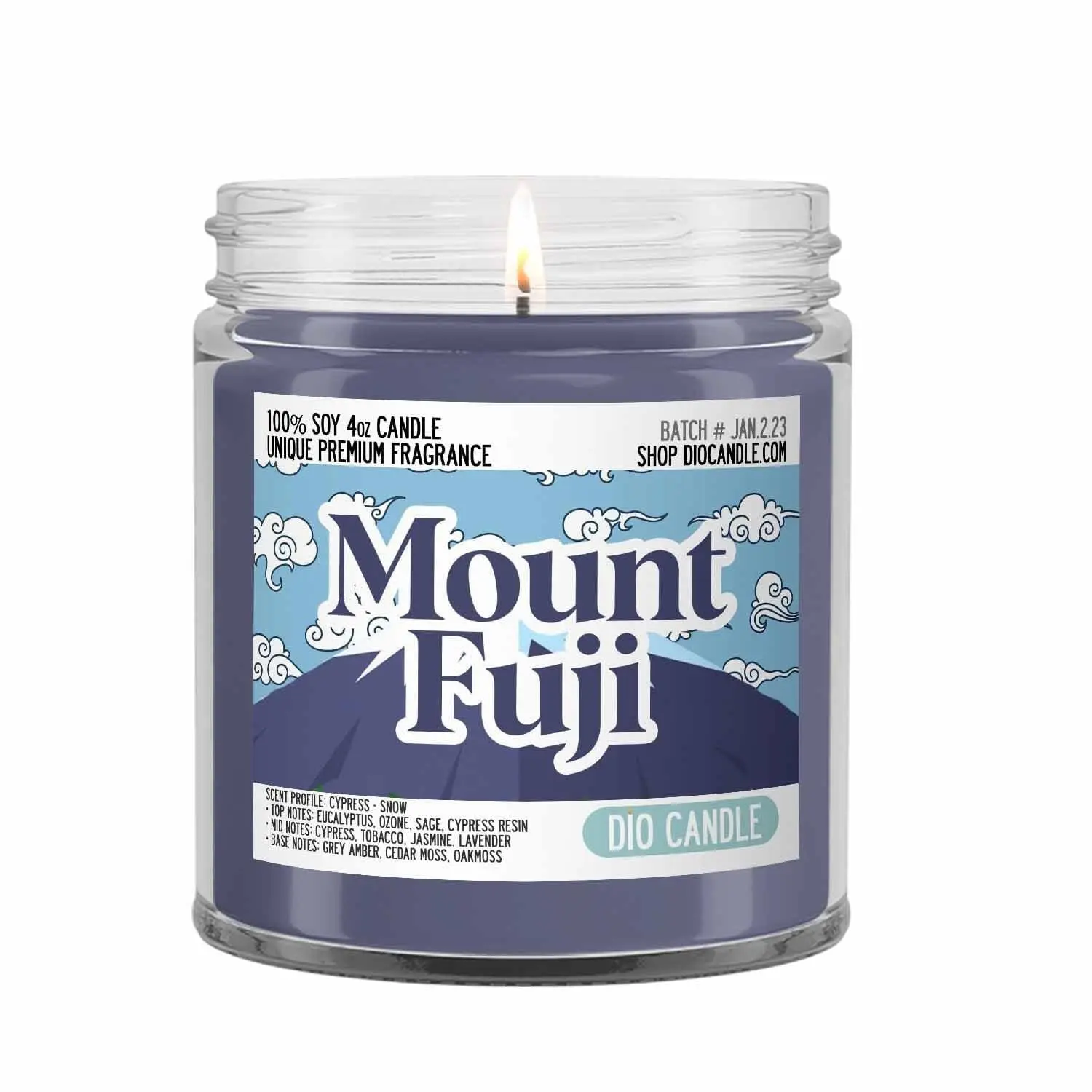 Mount Fuji Japan Scented Candle - Smells Like Cypress and Snow - Dio Candle