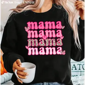 Mama Valentine’s Day Sweatshirt – Cozy Heart Pullover for Moms