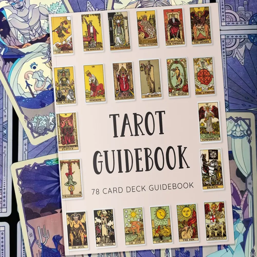Tarot Study Journal, Comprehensive Guidebook for Learning Card Interpretations & Spreads - A Beginner's Notebook for Tarot Reading Practice, Ideal for Spiritual Seekers, Modern Tutorial