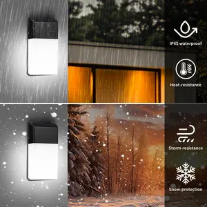 Ultra-Bright Modern Outdoor Sconce - 1500lm High Brightness - Adjustable Warm & Cool White + RGB