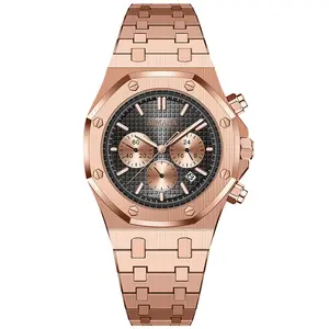 2025 Luxury Six-Hand Quartz Watch – Multifunction Waterproof 30M with Calendar & World Time | Lifestyle Watchz Trendy Unisex Design, Perfect Gift for Him or Her Modern Fashionable Wristwatch