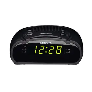 NNEDSZ AM/FM Alarm Clock & Radio w/ Green LED Time Numbering