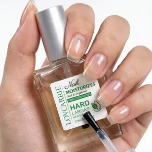 LOVCARRIE 17ml Strong Nail Hardener, All in One Nail Strengthener and Gloss Enhancer, Fast-Drying,Alcohol-Free, Get Hard Nail Shield, Enrich Keratin to Nourish the Nails, Protect Weak Nails, Nail Care Hardener Oil, Manicure Nail Polish,Moisturizes Nails