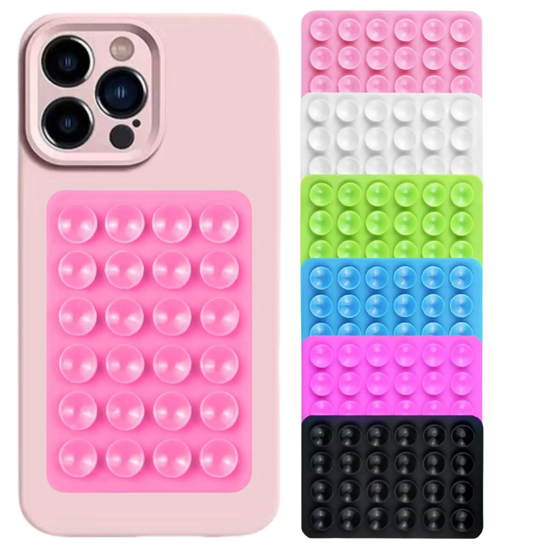 Silicone Mobile Phone Suction Cup Grip Stand Set of 6, Perfect for Video Shooting, Content Creators, Kitchen Bathroom Viewing, Phone Accessory, Cell Phone Holders, Suction Phone Mount, Phone Holder Design