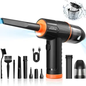WHATOOK 2-in-1 Vacuum Cleaner，Compressed Air Duster Blower，100000 RPM & 10 Kpa Cordless Car Hoover, Portable Handheld Keyboard Cleaner Kit for PC Computer Desk Dust Cleaning