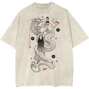 valentine shirts Spirited Away Shirt, Studio Ghibli Shirt, Anime Shirt, Vintage Tee, Unisex Cotton Crewneck T-Shirt Menswear Womenswear Underwear Streetwear Top