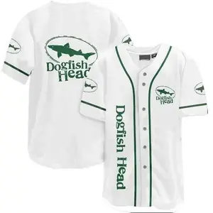 White Dogfish Head Baseball Jersey Shirt Summer Gift