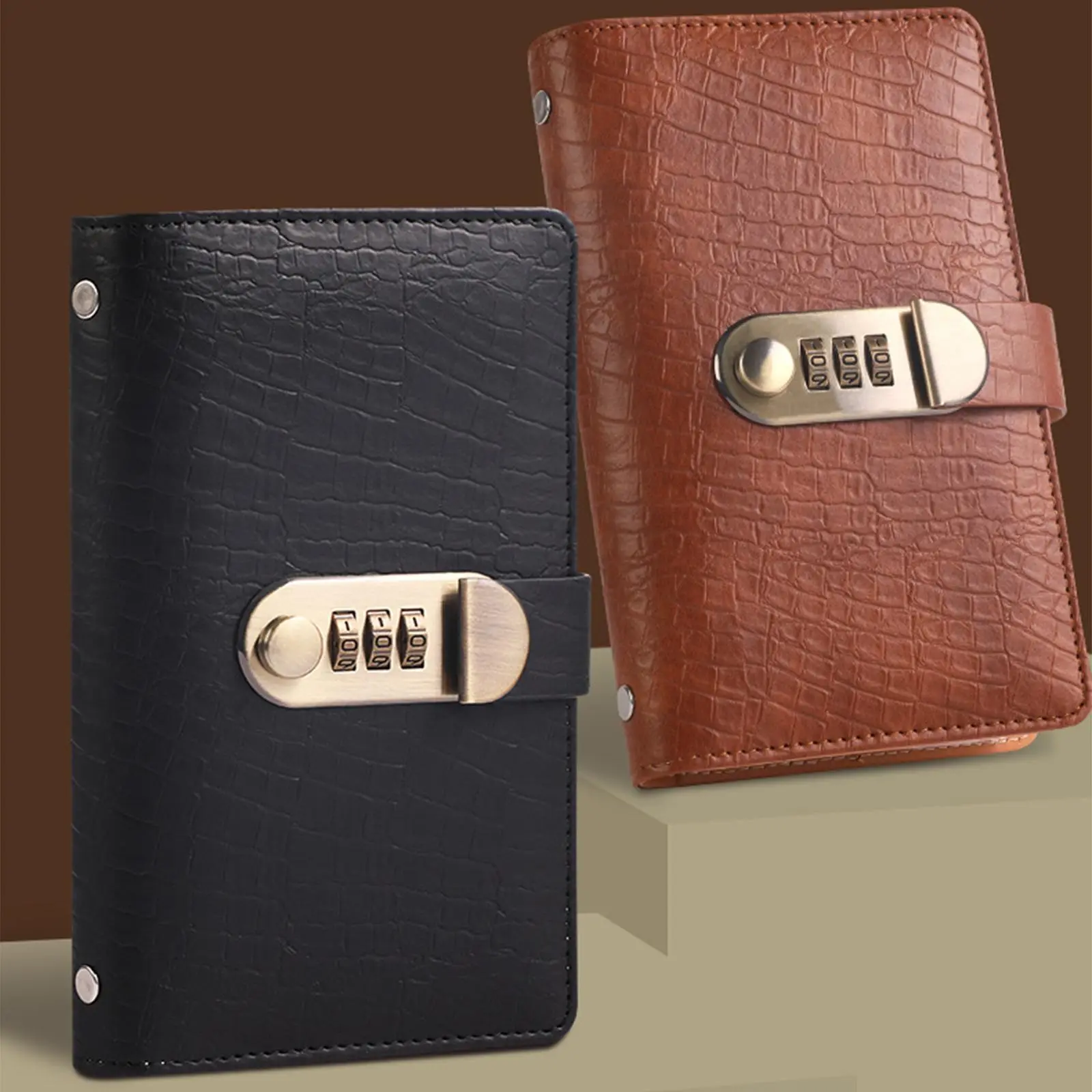 100-Pocket Currency Collector's Album Binder with Combination Code Lock, Premium PU Leather Bill Storage Book, Transparent View Sleeves for Paper Money & Collectors Gift