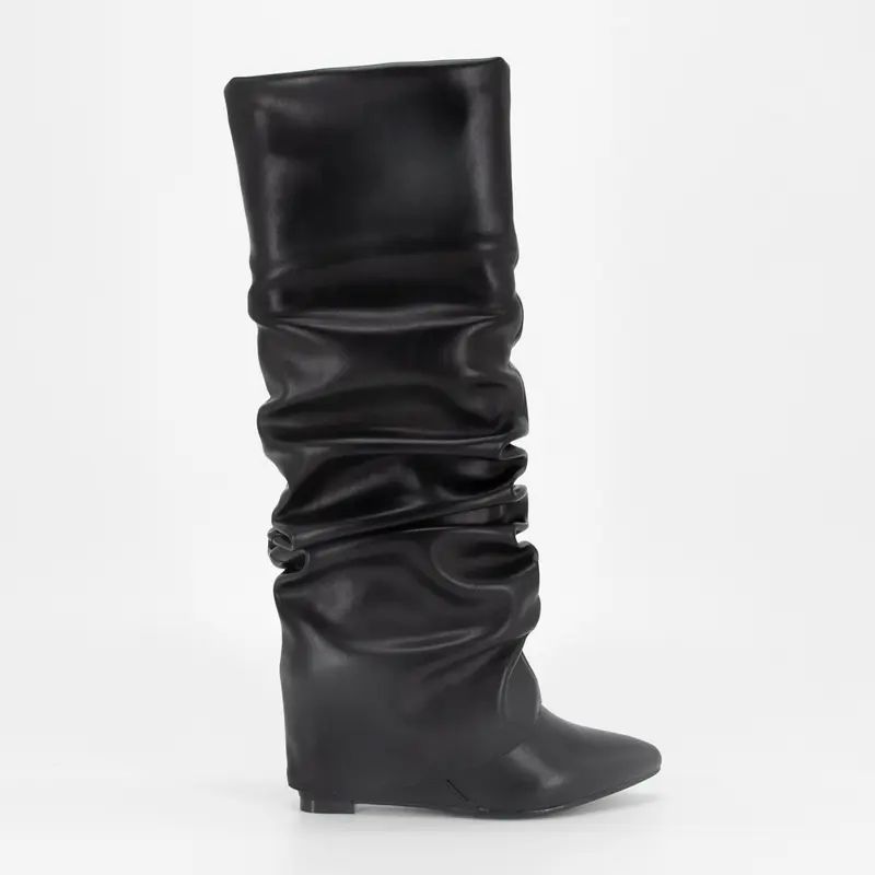 women's geima knee-high foldover slouch tall block heel dress boots Tamiar Black Fold Over Heeled Knee High Here are Boots Guess Women's Geima Knee-High Foldover