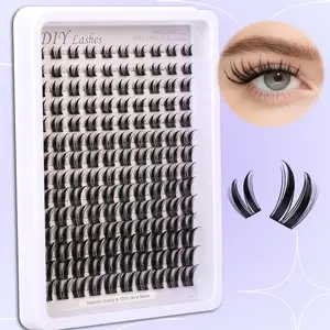 Bunny Anime False Lashes, Mixed Length 8-16mm, 140pcs Delicate Band Natural Lashes, Solid Form, Perfect for Manga Style Makeup