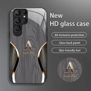 Suitable for [Galaxy S23 Ultra] Brand new premium phone case, drop-proof and fingerprint-resistant，sophisticated and minimalist design, with 26 English letters to choose from YM99