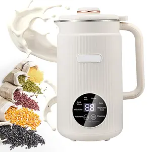6 in 1 Nut Milk Maker Soy Milk Maker with Digital Display 12 Stainless Steel Blades Auto Cleaning 8H Keep Warm Function