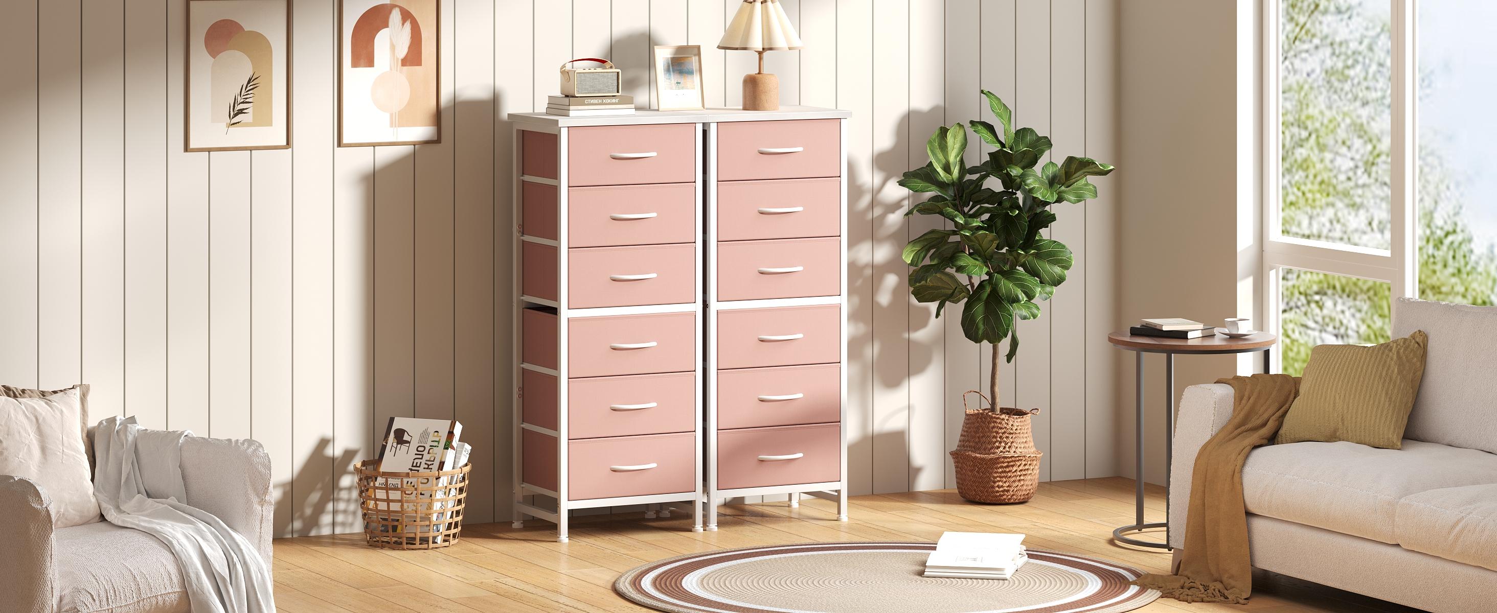 Sweetcrispy 6-Fabric-Drawer Chest Dresser - Clothes Storage Cabinet, Minimalist Drawer Tower, Modern Home Furniture, Wood Top Cabinets with Metal Frame, Cross Support Rods, Anti-Tip Design for Bedrooms, Compact Spaces Sweetcrispy 6-Fabric-Drawer Chest Dresser - Clothes Storage Cabinet, Minimalist Drawer Tower, Modern Home Furniture, Wood Top Cabinets with Metal Frame, Cross Support Rods, Anti-Tip Design for Bedrooms, Compact Spaces