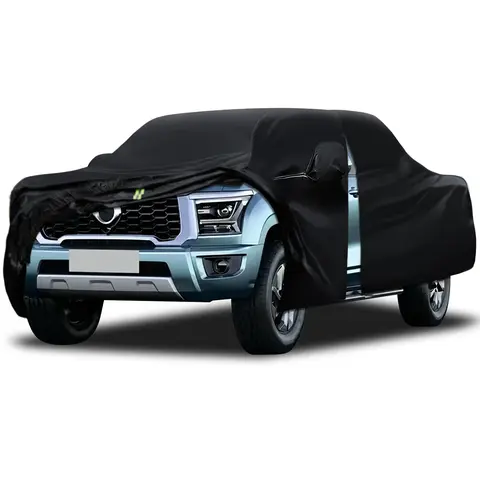 Truck Cover Waterproof All Weather, Waterproof All Weather for Automobiles Full Exterior Cover Rain Sun Snow Protector with Door Zipper