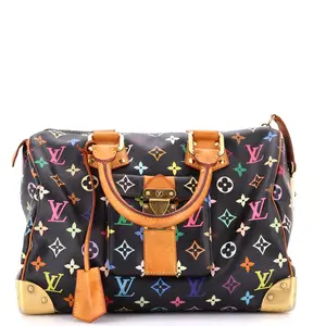 Pre-owned Louis Vuitton Canvas Coated Top Handle Bags Speedy Handbag Monogram Multicolor 30 by Rebag