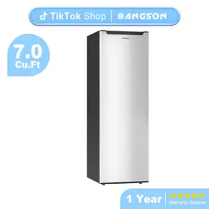 BANGSON 7.0 Cu.Ft Upright Freezer, Single Door Freezer, Stand freezer, Convertible Upright Freezer/Refrigerator,Single Door for Kitchen, Office, Apartment, Gift Idea, Christmas Gift