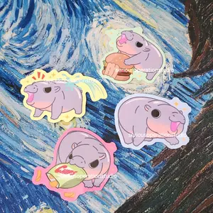Baby Hippo Vinyl Stickers (4 Variations)