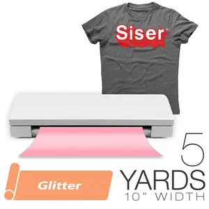 Siser GLITTER Heat Transfer Vinyl 5 Yards - 10" Silhouette Craft Cutting Width