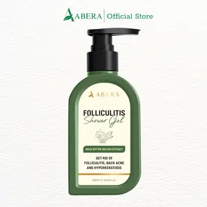 Abera Folliculitis Shower Gel - For skin with keratosis pilaris, folliculitis, chicken skin, strawberry skin