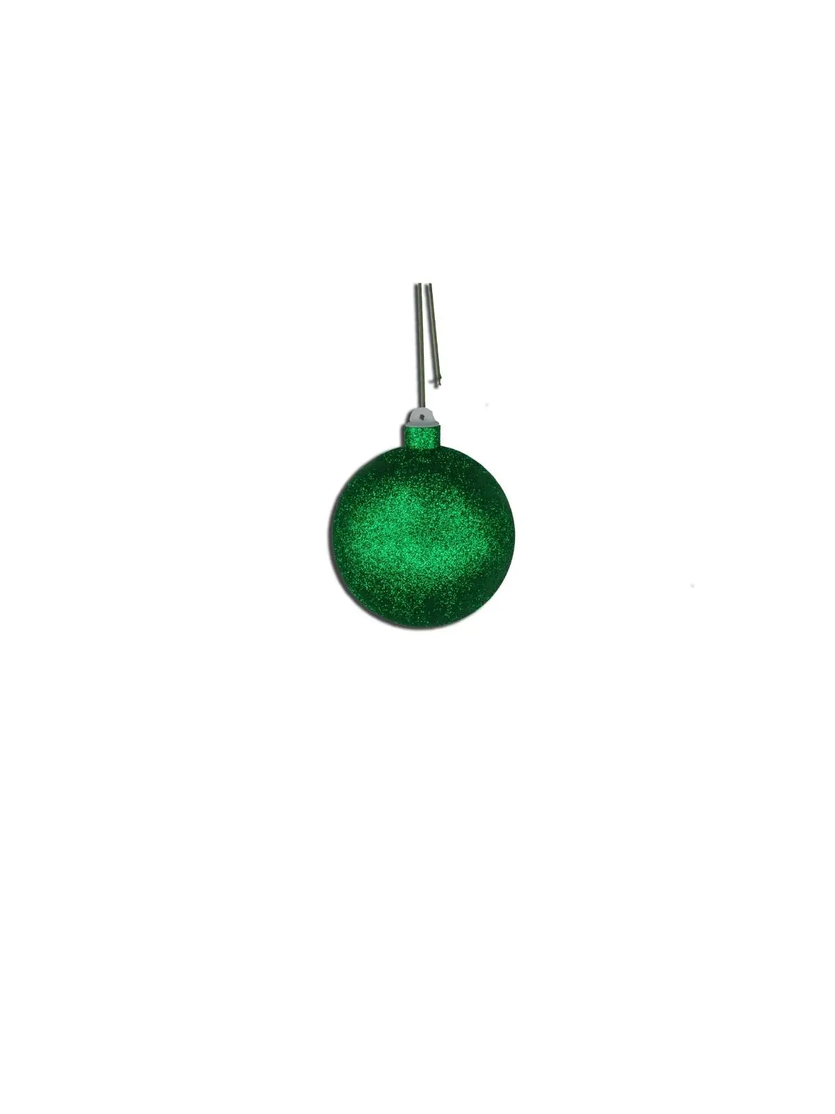 212 MAIN 4 In. Glittered Ball Christmas Ornaments Pre-Wired Set - 12-Pack, Green, 8" Long 26 Gauge Wire, 1.5 lbs., Shatter Resistant, All Seasons Indoor-Outdoor Party Decoration, Floral Accent Home Supply