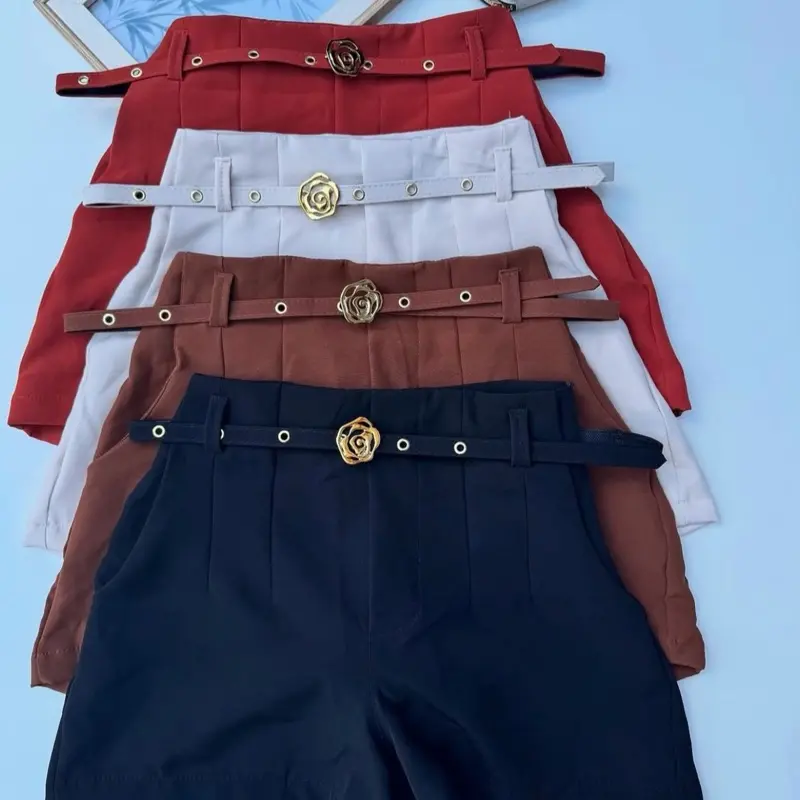 Brazilian Shorts flower belt