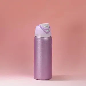 OWALA Limited Edition Bloom Series Diamond Purple 32oz Insulated Stainless Steel Water Bottle with Free-Flow Spout & Lockable Lid BPA-Free Double-Wall Insulation