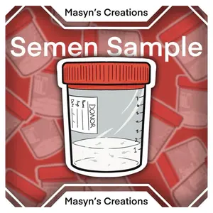 Semen Sample Sticker - Hilarious Medical Specimen Cup Decal, Gag Gift for Friends, Humor, NSFW Adult Joke, Waterproof Vinyl Sticker for Laptops, Water Bottles, Stickers for Adults -