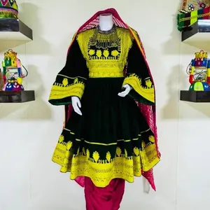 green handmade cherma dozi outfit
