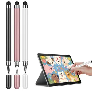 3 Pack Stylus Pen for Touch Screens, 2-in-1 Stylus with Disc Tip & Rubber Tips, Plug and Play, High Precision and Sensitivity, Suitable for iPhone/ipad/Android