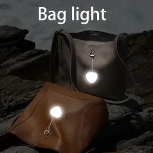 Touch-Sensitive LED Heart Purse Light for Bags, Cute Design, Easy Access