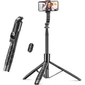 62"  Alloy Selfie Stick Phone Tripod with  Remote Compatible with  17 16 15 14 13 pro Xs Max Xr X, Android/ Smartphone Expandable for Travel Selfies Video Recording Vlog