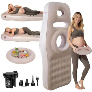Inflatable Pregnancy Pillow with Belly & Head Hole, Prone Pregnancy Pillow for Stomach Sleepers, Belly Pillow Pregnancy Mattress for Pregnant, Maternity airbed Pool Float for Massage