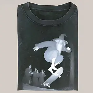 Lord of the Rings Vintage Tee, Galdalf Skateboarding T-Shirt, Meme Cringe Funny Dumb Shirts, Unisex Movie Shirt Menswear Womenswear Streetwear