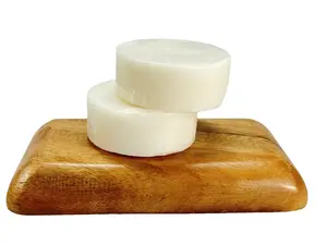 2PC Home Made Glycerin Mug shaving soap Puck Bar Unscented Fragrance Free With Shea Butter Vegan Shave Soap Man Gift All Skin Types