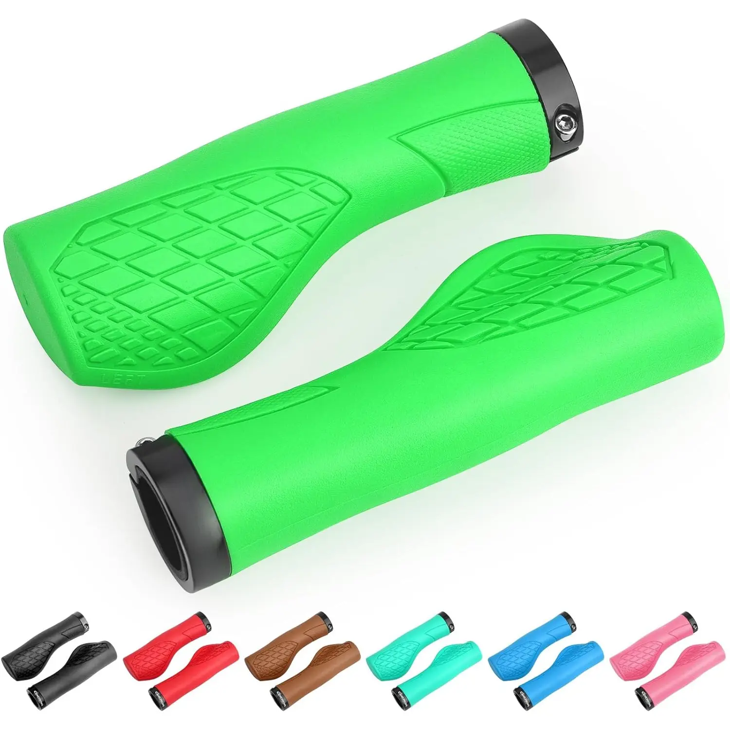 Grips, Bicycle Handlebars Grips Shock Absorbing Dual-Density ,Universal 22.2mm Fit with 3D Non-Slip ,Scooter Grips