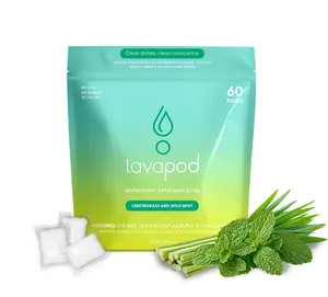 Dishwasher Detergent Pods - Lemongrass and Wild Mint Cleaning Household