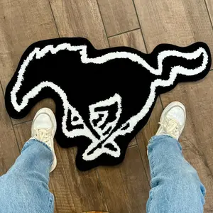 Habitatt Wild Horse Rug for Home Decoration, Designer Rugs, Soft and Fluffy Rugs for Bedroom Living Room Bathroom, Mats Carpets, Home Essentials, Non-slip, Home Decor, Decorative Carpet for Home, Cozy Bedroom