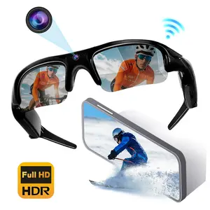 Smart Glasses HD Video Wireless WiFi Wearable Camera Outdoor Sports DV Camera for Adventure First Person Vlog Cycling Fishing Recording Glasses