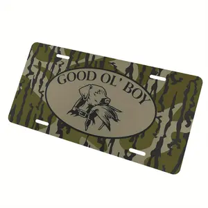 Good Ol' Boy(2)3 Aluminum Front License Plate - 6x12inch Polished Metal Standard Version, Easy to Install, Decorative Use Only, Made in USA