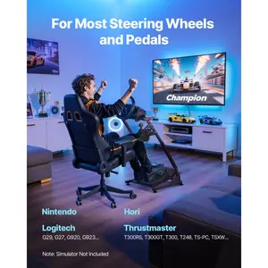 Fathersdaygift VEVOR Racing Wheel Stand, Adjustable Foldable Simulator Stand for Logitech G29 G27 G920 G923, Thrustmaster T300RS T300GT T248 TS-PC TSXW Gaming Cockpit, Pedals Simulator NOT Includeddealsforyoudays