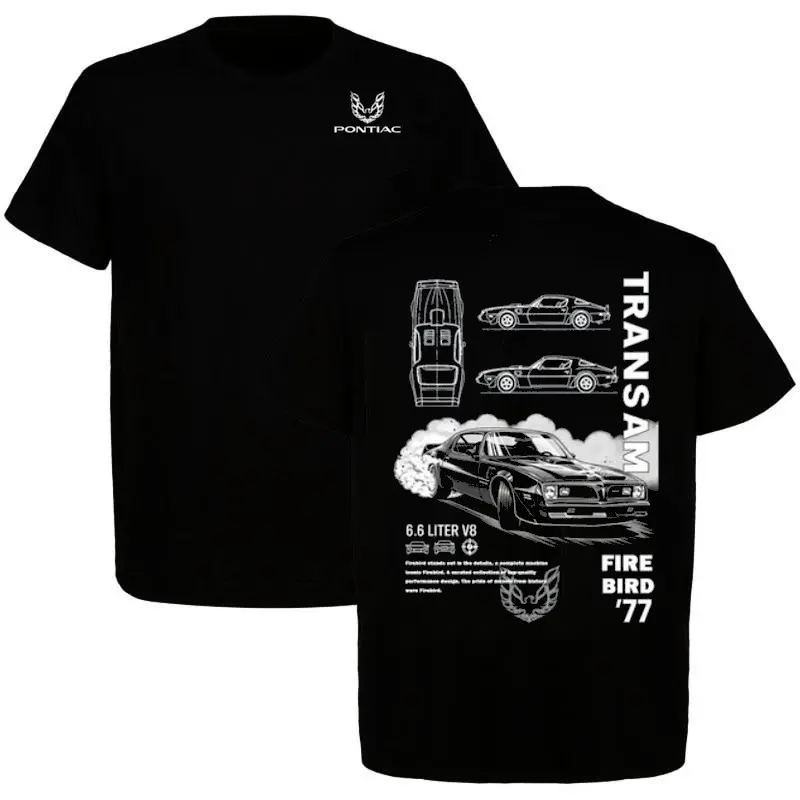 Pontiac Firebird 77 Shirt – Vintage Trans Am Muscle Car Graphic T-Shirt for Classic Car Lovers, Shirt for Men, Top Menswear