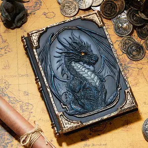 Premium 3D Embossed Notebook Vintage Style Diary 3D Dragon Cover Design Full Mystery Excellent Gift Hardcover Sketchbook Notebook Hardcover Executive Drawing Journal Dragon Journals Writing Diary